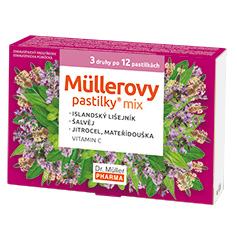 NOVÉ: Müllerove pastilky<sup>®</sup> MIX - 3 druhy po 12 pastilkách