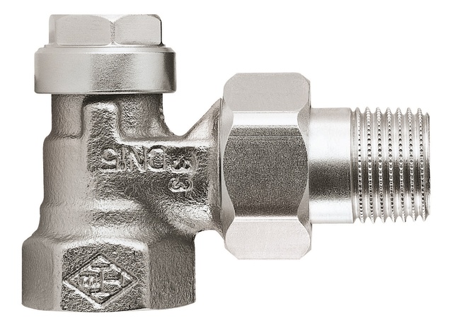 Regulační šroubení Regulux 1/2" rohové, ponikl.