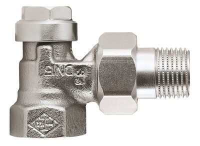 Regulační šroubení Regulux 1/2" rohové, ponikl.