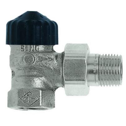 Term. ventil 3/8" rohový, poniklovaný Heimeier