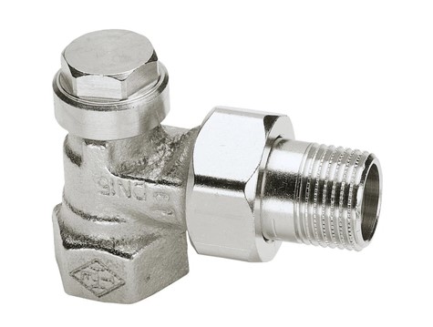 Regulační šroubení Regulux 3/8" rohové, ponikl.