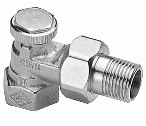 Regulační šroubení Regutec 3/8" rohové, ponikl.