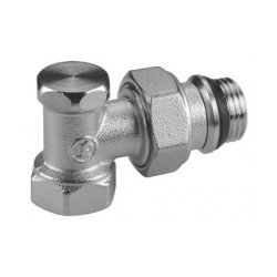 Regulační radiátorové šroubení, rohové, chrom, 3/8"