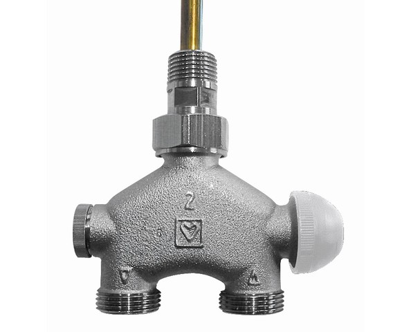 HERZ Ventil VUA-50 pro dvoutrubkové soustavy 1/2"přímý