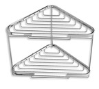 Dvojitá rohová police velká chrom