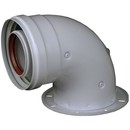 Koleno pr.60/100, 90 s přírubou, s odběry A20011096