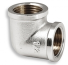 Koleno mosazné FF 3/8"  chromové