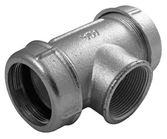 T-kus TK 3/4" s vnitřním závitem pro ocelové a PE trubky, pozink ( 24,3 - 27,5mm )