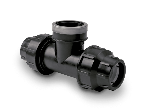 T-kus TI 25 x 1/2"x 25 s vnitřním závitem, plast