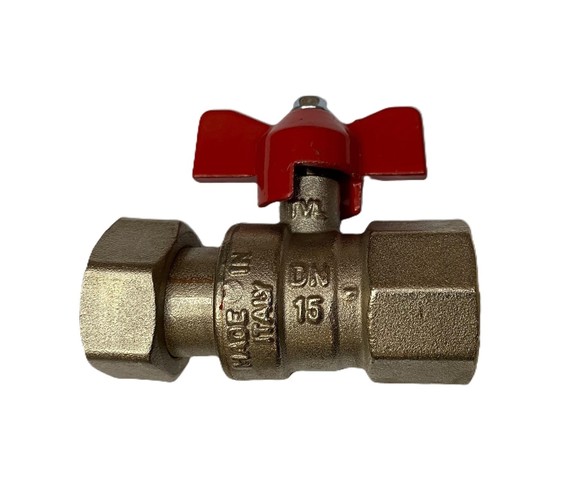 Kulový kohout přímý FF 3/4" s převlečnou maticí, chrom