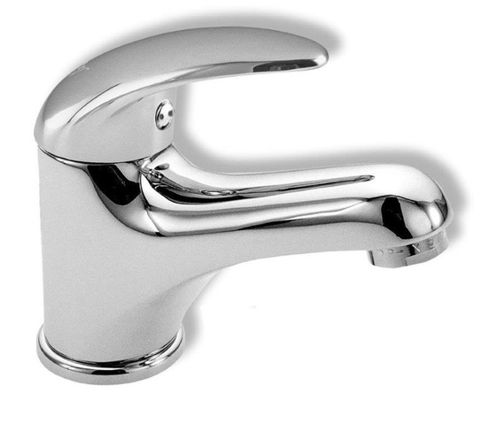 METALIA stojánková umyvadlová bez výpusti bílá-chrom