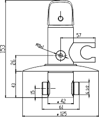 METALIA Bidetová podomítková baterie, chrom