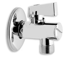 Rohový ventil s filtrem 1/2"x3/8"s krytkou a kov.pákou