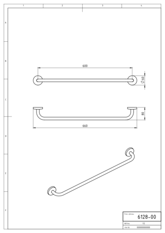 Držák ručníků 660 mm Metalia 1 chrom