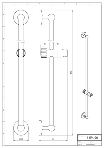 Posuvný držák sprchy 100 chrom