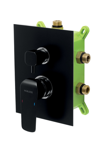 NOBLESS TINA Podomítková baterie s boxem 3 vývody, černá