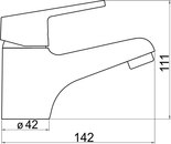 Umyvadlová baterie s výpustí Titania IRIS New chrom - 94401,0