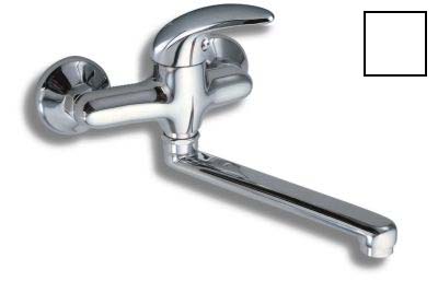 Umyvadlová dřezová baterie 150 mm Metalia 55 bílá-chrom - 55076,1