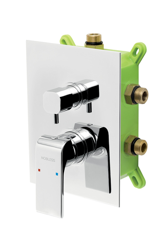 Podomítková baterie s boxem 3 vývody, SHARP - BOX37051RX,0