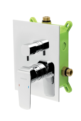 Podomítková baterie s boxem 2 vývody, TINA - BOX38051R,0