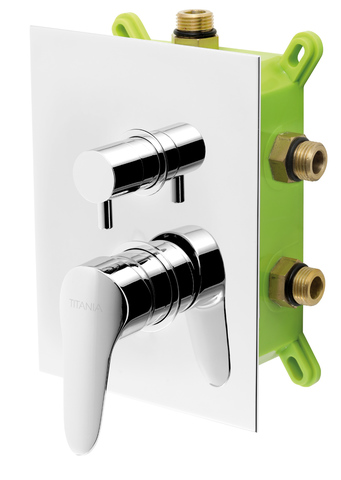 Podomítková baterie s boxem 3 vývody, IRIS New - BOX94451RX,0