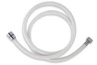 Plastová hadice 150 cm bílá-chrom - PVC/155,1