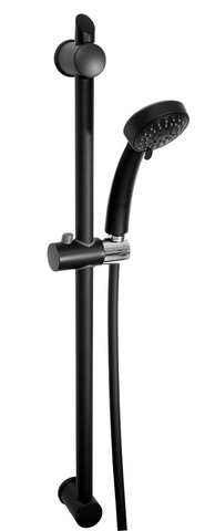 Sprchová souprava s nastavitelnou roztečí otvorů, černá - KIT602,5