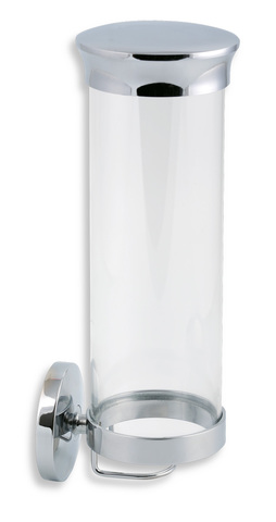 Zásobník na kosmetické tampony sklo Metalia 1 chrom - 6172,0