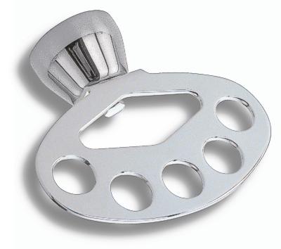 Držák kartáčů a pasty Metalia 3 chrom - 6344,0