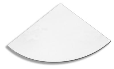 Sklo rohové poličky čiré - 6335,X