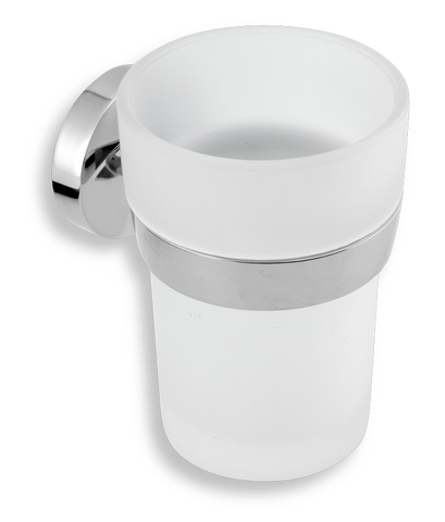 Držák kartáčků a pasty sklo Metalia 11 chrom - 0106,0