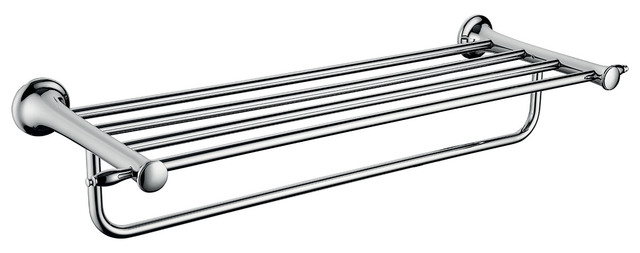 Velký držák ručníků se závěsem RETRO, chrom - ARE35