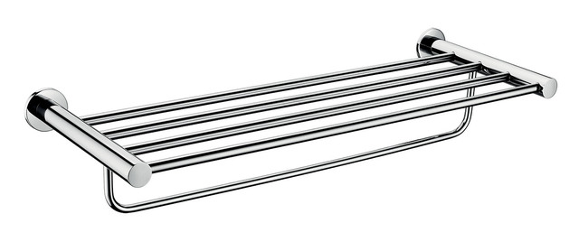 Velký držák ručníků se závěsem SMILE, leštěná nerez - ASM35