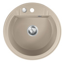 Granitový dřez, s přepadem z dřezu, písek - DRGM1/51SA