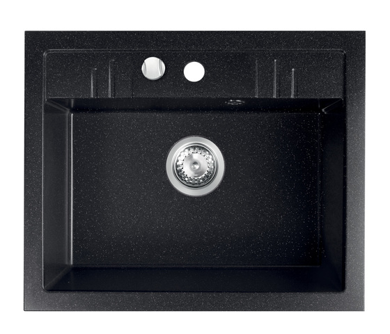 Granitový dřez, s přepadem z dřezu, grafit - DRGM1/48/58HA
