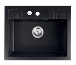 Granitový dřez, s přepadem z dřezu, grafit - DRGM1/48/58HA