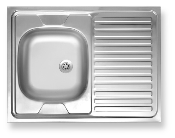 Dřez 60x80 celoplošný s okapem pravý nerez - DR60/80