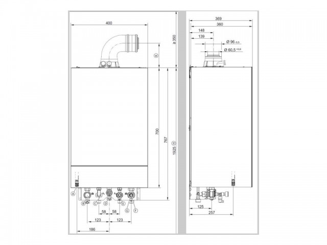 Viessmann Vitodens 100-W 3,2-19kW B1HF topný LED dotyk. displej