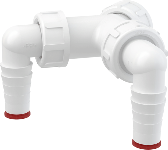 Dvojité kolínko G1"/17-23 se zpětnými klapkami