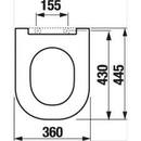 Sedátko s poklopem MIO pro klozet (H820712, H820714), nerez úchyty odnímatelné