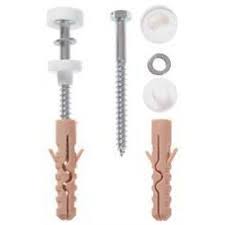 Upevňovací sada , s bílými krytkami  LIVO