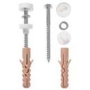 Upevňovací sada , s bílými krytkami  LIVO