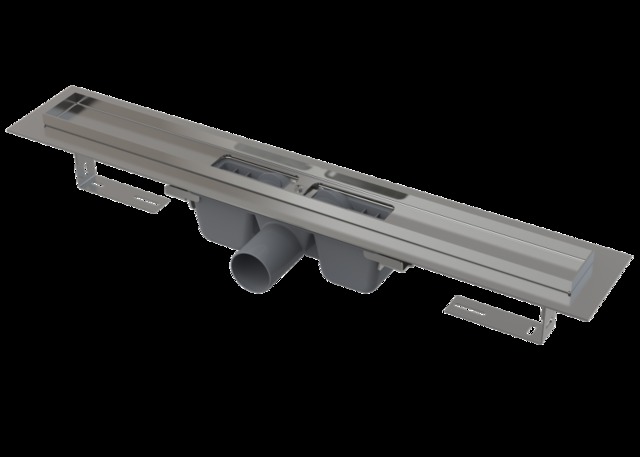 Nerezový podlahový žlab APZ1 pro perforovaný rošt 550 mm, boční odtok 50 mm