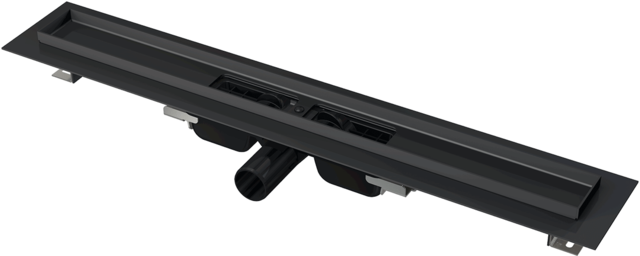 Nerezový podlahový žlab APZ101 LOW , snížený 1050, černý mat