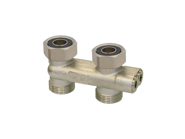 H-Křížení přímé 3/4" EK x 3/4" uzaviratelné, ploché těsnění