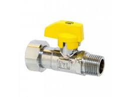 Kulový kohout přímý 1/2" MF plyn s převlečnou maticí, chrom