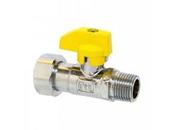 Kulový kohout přímý 1/2" MF plyn s převlečnou maticí, chrom