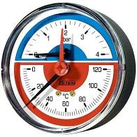 Termomanometr 1/2" -zadní 4bar.