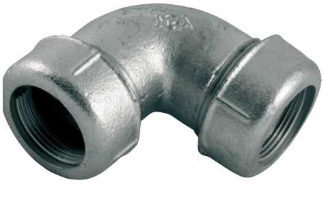 Koleno svěrné WOK 3/4" pro ocelové a PE trubky, pozink ( 24,5 - 27,3mm )