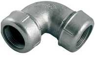 Koleno svěrné WOK 3/4" pro ocelové a PE trubky, pozink ( 24,5 - 27,3mm )